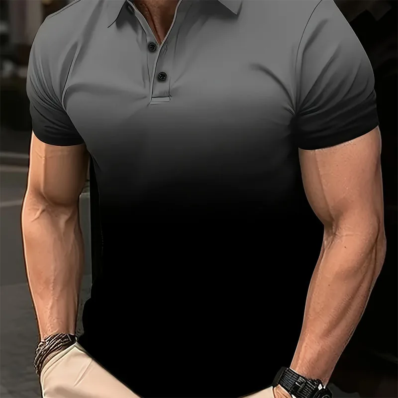 

Men's Layered Casual Polo Shirt Made of Breathable and Elastic Fabric, Suitable for High Outdoor Activities Comfortable and Can