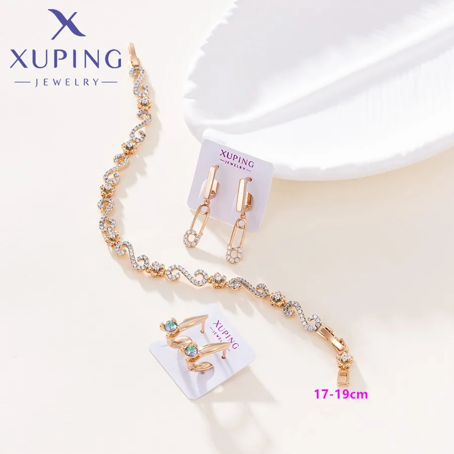 Xuping Jewelry Fashion Designs Promotion Mixed Earrings Bracelets Necklaces for Women Party Gift