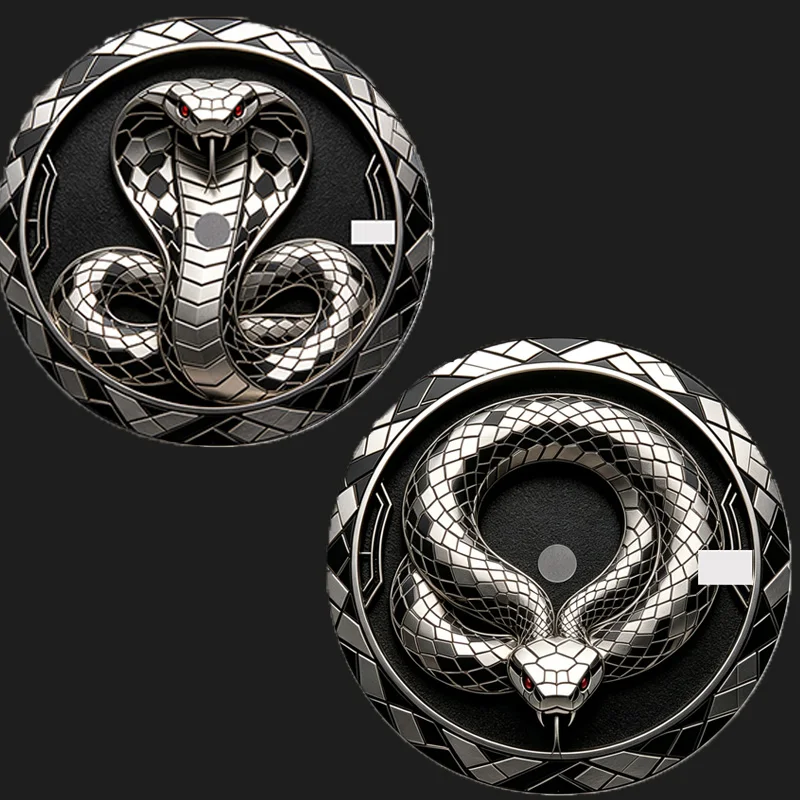 Creative Color Printing Dial 28.5mm NH35 Dial Metal Snake Style Men's Watch Dial Suitable for NH34 NH35 Movement Watch Parts