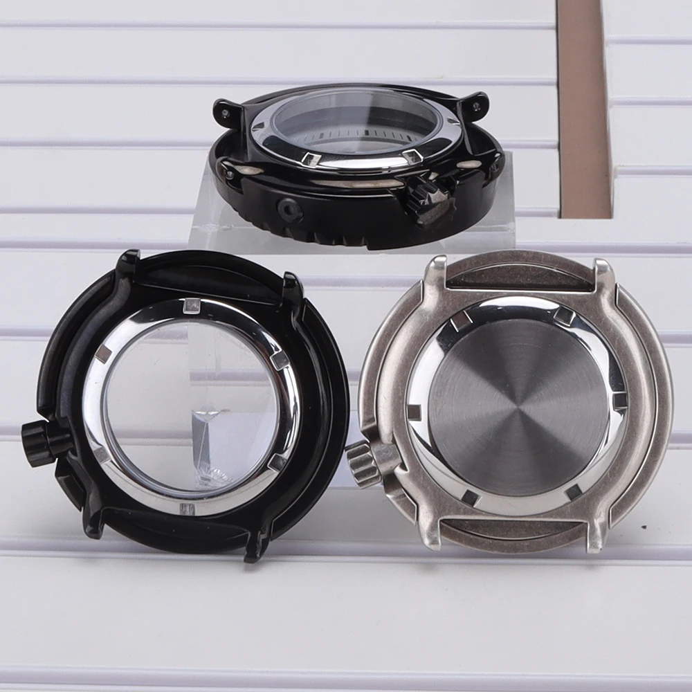 200 متر الغوص 47 مللي متر حافظة ساعة من الفولاذ المقاوم للصدأ C3 مضيئة ل Seiko NH35 NH36 NH34/38 حركة التونة المعلبة SKX Mod استبدال أجزاء #5