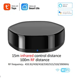 Tuya Wifi Ir Rf pilot zdalnego sterowania IR kontroler Hub wsparcie Alexa Google Home RF częstotliwość 433.92/430/330/350/315/310/390 Mhz