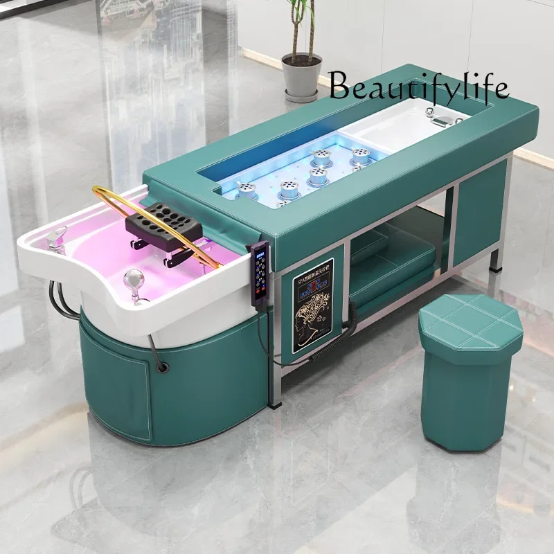 X Heating Smokeless Moxibustion Foot Massage Bed Thai Water Circulation Fumigation Feet-Washing Basin Head Therapy Bed