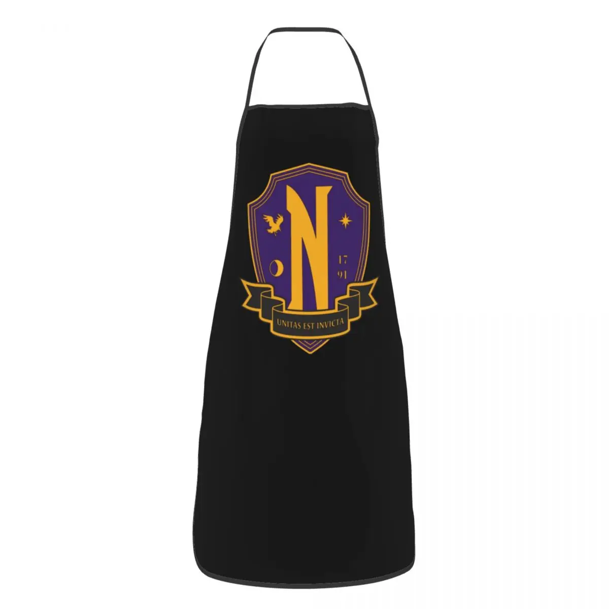 Unisex Wednesday Addams Nevermore Academy Apron Kitchen Chef Cooking Baking Bib Men Women Tablier Cuisine for Gardening