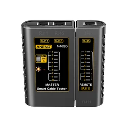 M469D Cable Lan Tester Network Cable Tester RJ45 RJ11 RJ12 CAT5 UTP LAN Cable Tester Networking Tool Network Repair