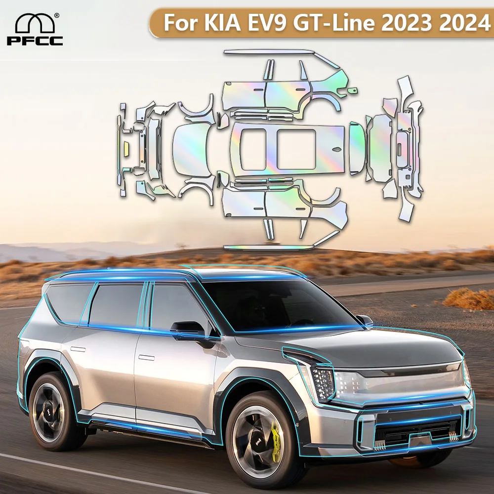 

For KIA EV9 GT-Line 2023 2024 Paint Protection Film Pre-cut TPU PPF Car Body Anti-scratch Transparent Bumper Sticker Resistant
