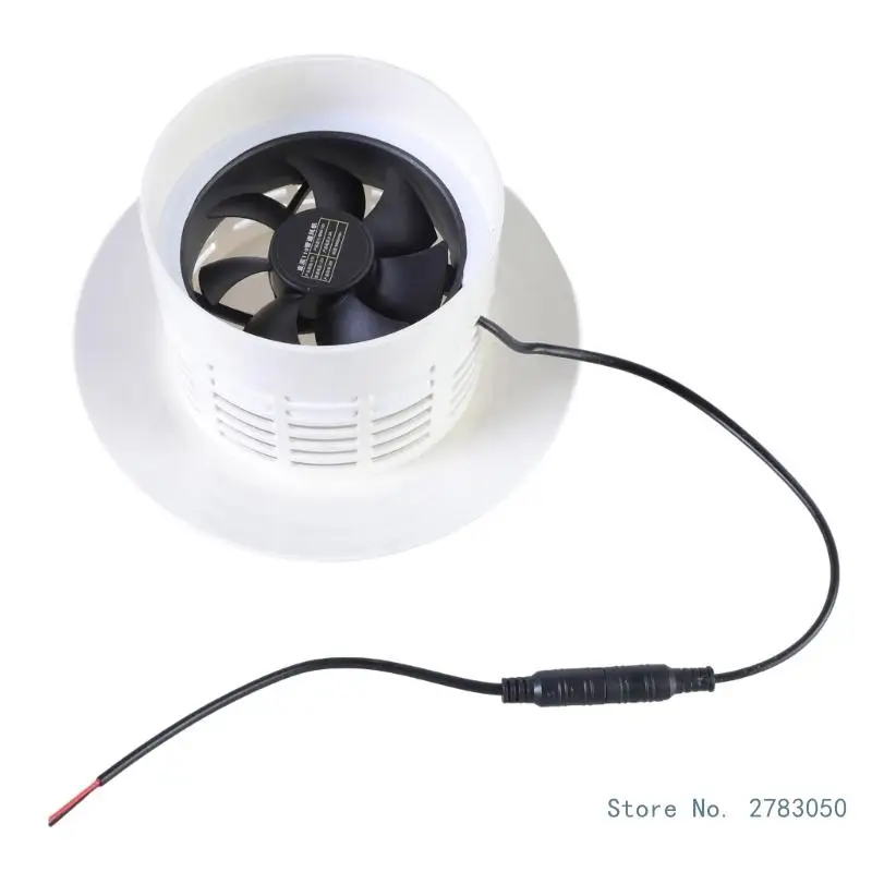 12V 3W Powerful Airflows Bathroom High Speed Air Vent Extractor Fan for Quick Moisture & Odor Extraction Steam Reduction