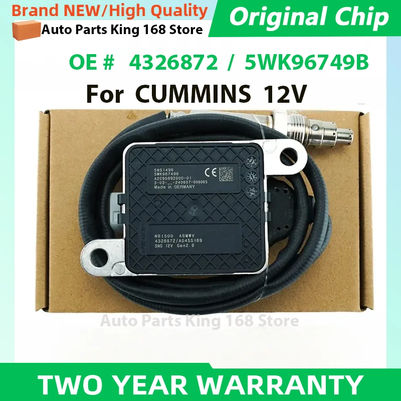

4326872 5WK96749 2872942NX 5WK96749B Nitrogen Oxygen NOx Sensor 12V for 2013-18 Cummins ISX 15.0 ISX 11.9