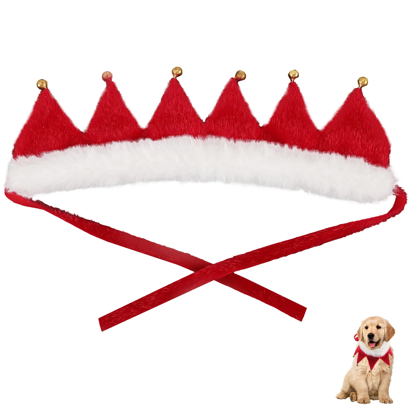 

Dog Bell Collar Christmas Pet Party Decoration Lightweight Comfortable Design Color Festive Fun Sounds