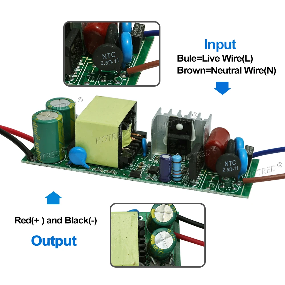 Imagem -04 - Transformadores de Corrente Constante Led Driver pf Alta Fonte de Alimentação Placa com Aquece Dissiption ac 110v 220v 100w dc 26v 30v34v 3000ma