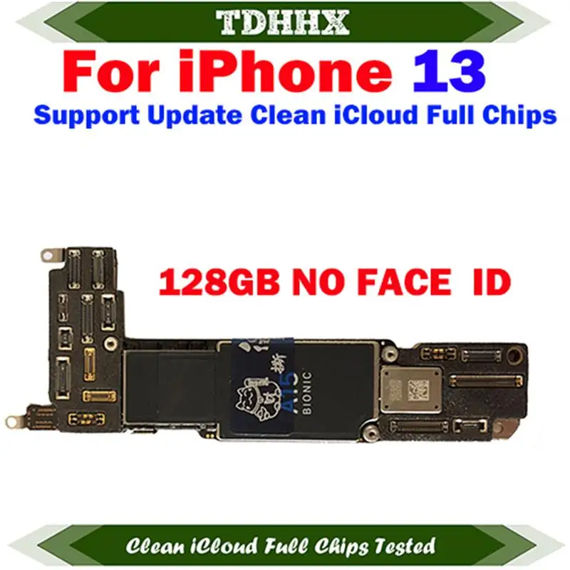 Top Free iCloud Motherboard For iPhone 13 Pro Max 128g/256g 512GB Mainboard With Face ID CleanediCloud Main Logic Board Ok Plate