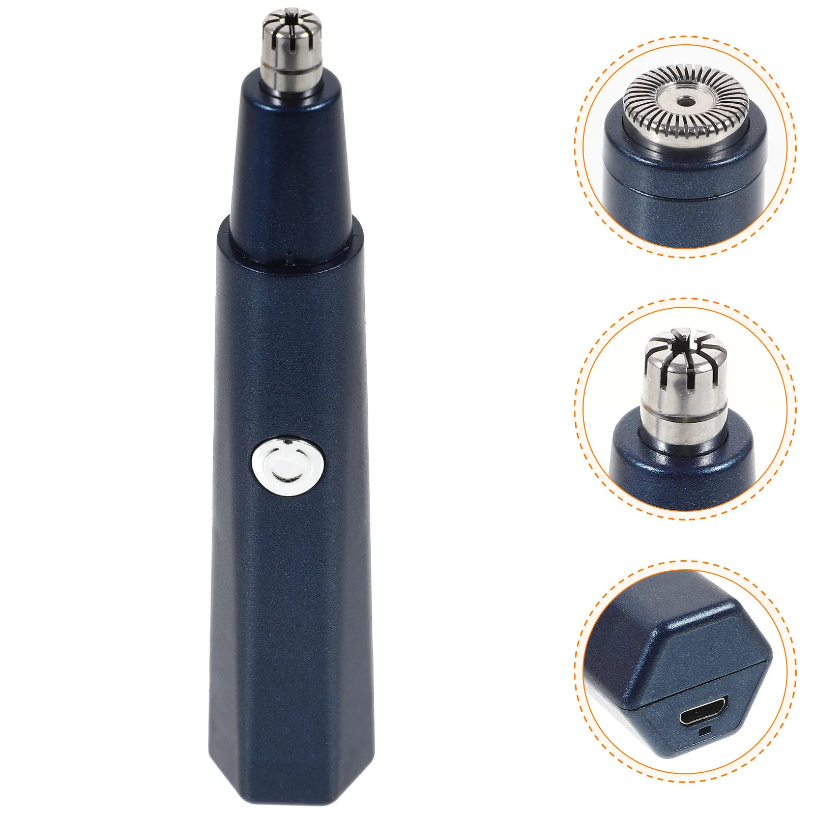 

Электрический триммер для волос 2-в-1 для женщин и мужчин, синий, из ABS-пластика, портативный, для лица, бровей и носа, безболезненное быстрое удаление волосков