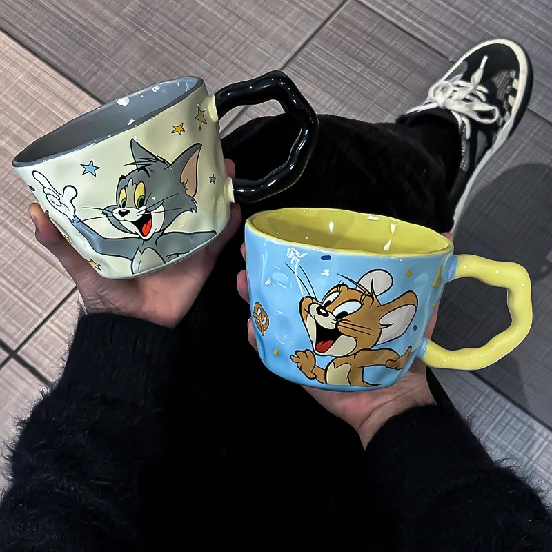 Kawaii Genuine Tom and Jerry Spike Makeup Birthday Gift for Girls Cute and Practical Cartoon Cup Water Cup Toy