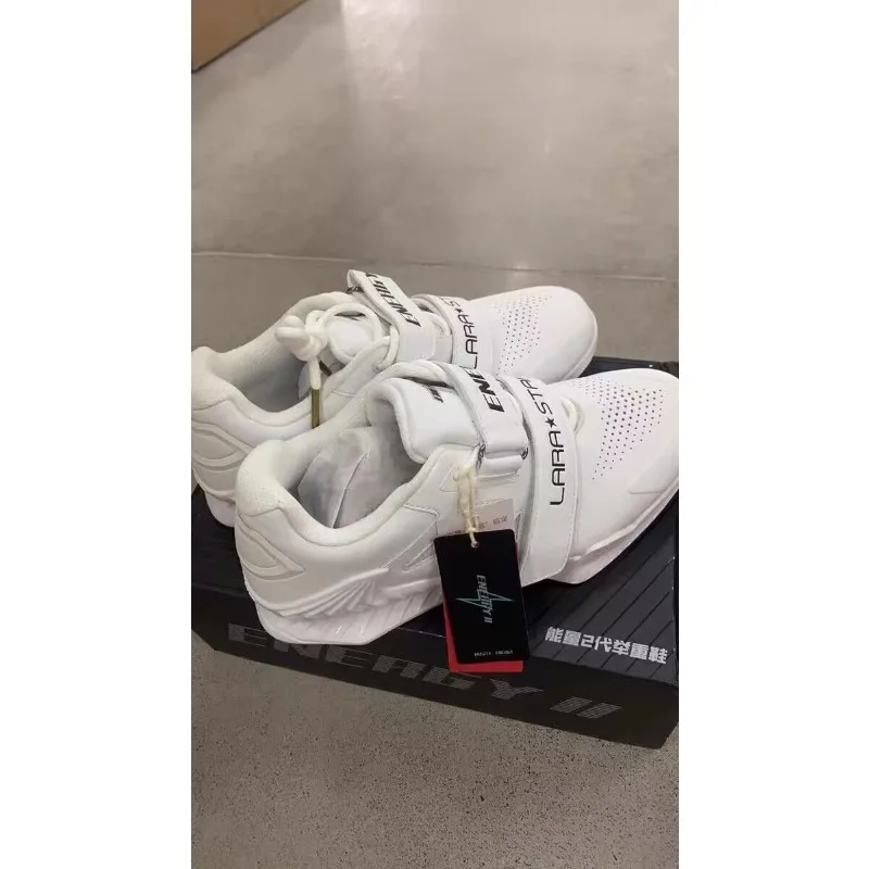 2026 Professional Indoor Strength Training Fitness Shoes Anti Slip Leather Strength Weightlifting Hard Pull Shoes