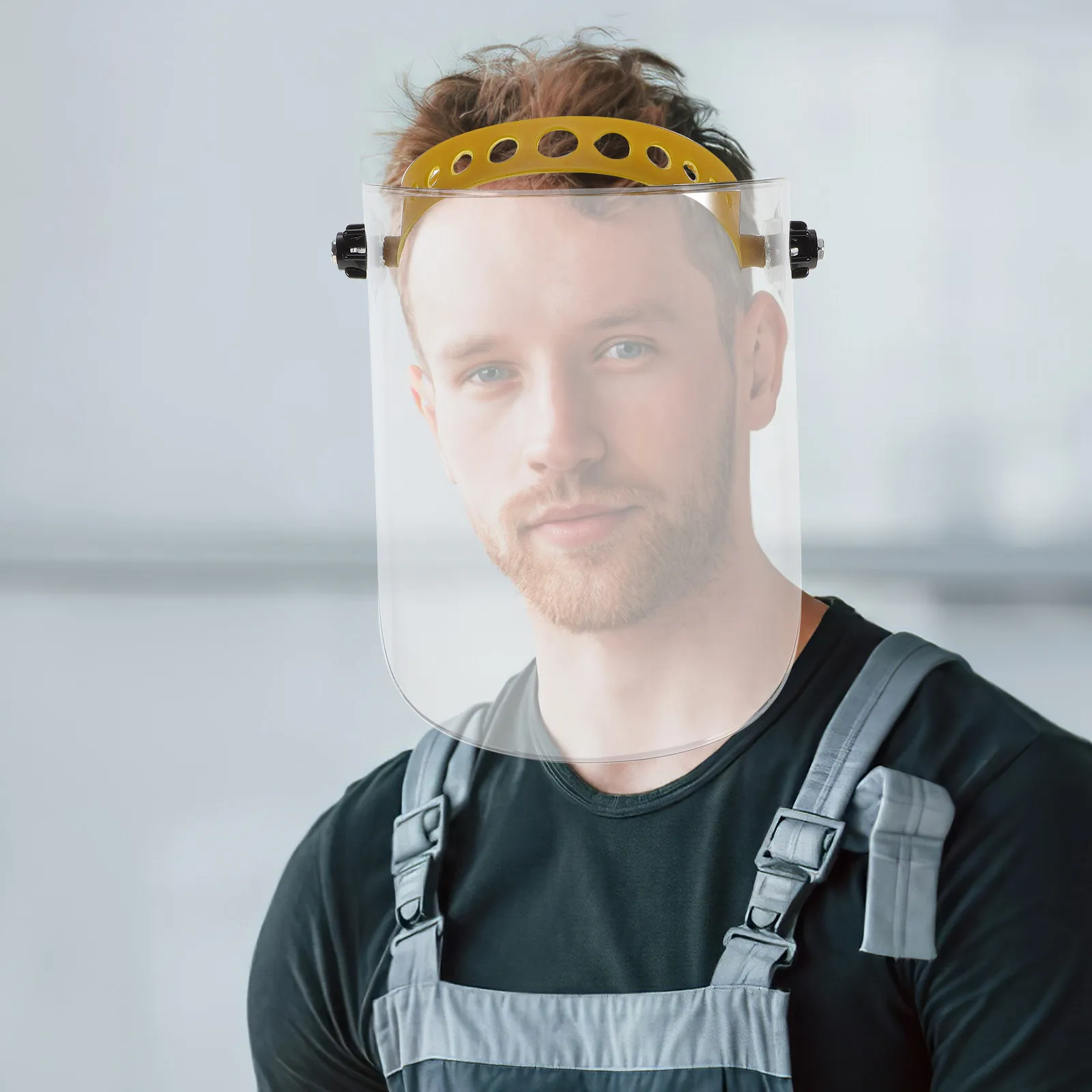 2Pcs Transparent Protective Face Shield Face Guard for Outdoor Spittle-Proof Mask Portable Lightweight Use Spittle Baffle