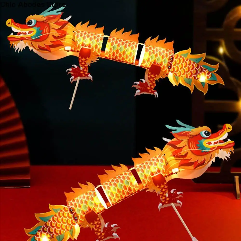 

Craft Kit Mid Autumn Chinese Lantern Material Bag Handmade Dragon Lantern DIY Dance Dragon Mid-Autumn Festival Lantern