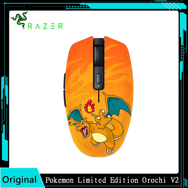 Razer Pokemon Charizard Limited Edition Orochi V2 Wireless Mouse Ultra Lightweight Bluetooth USB Dual Wireless Modes