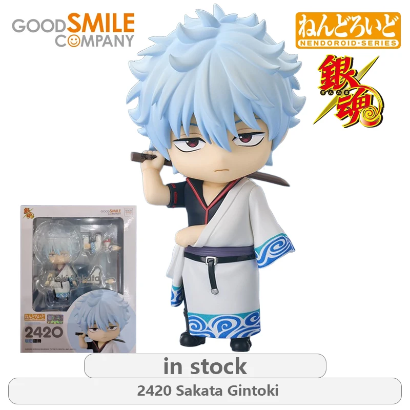 GSC Original NENDOROID Gintama Series 2420 Sakata Gintoki\2462 Divine Music Anime Action Figure Model Toys Gifts Fo Boys