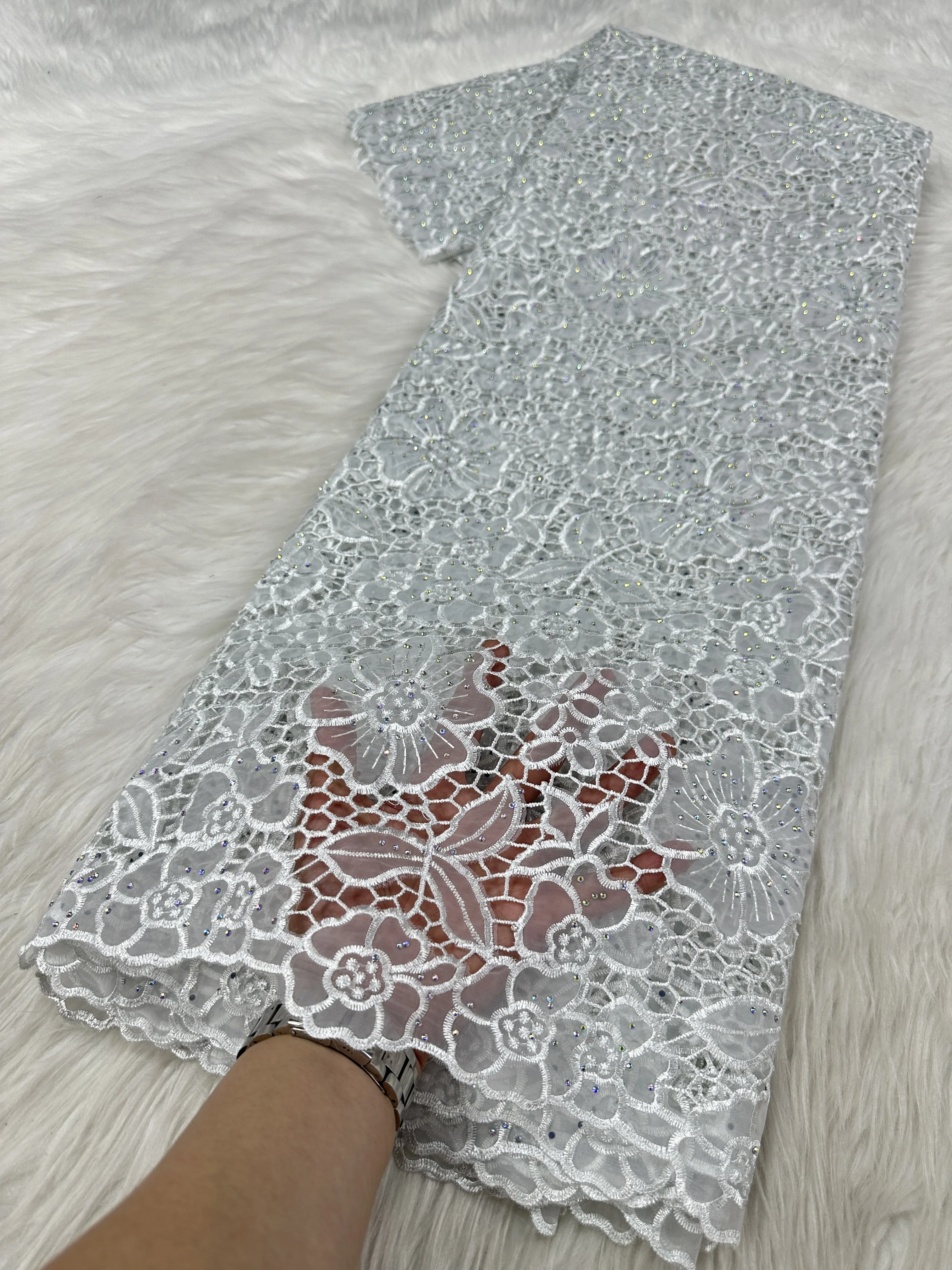 طبعة فاخرة جديدة قماش الدانتيل الأفريقي 2025 أحدث الخوخ الهندي ساري النسيج تل عالي الجودة ثلاثية الأبعاد بريق الدانتيل فستان الزفاف