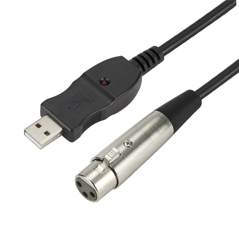 USB Microphone Cable 3m Microphone Cable Computer USB To XLR Microphone Connect Computer Cable Audio Cable Adapter