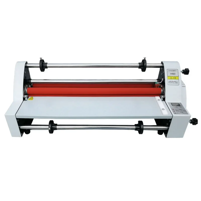 V480 Paper Laminating machine A2 electronic control cold hot mounting double format 450mm small laminating machine