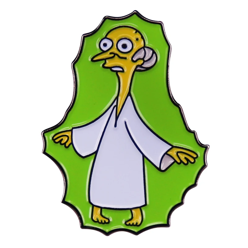 Mr Burns Enamel Pin The Simpsoons Old Man Villain Character Badge Backpack Decoration Jewelry