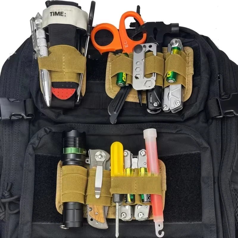 

Heavy Duty Modular Tactical Insert Bag - EDC Chest Rig Backpack Vest Organizer Panel with Pen Flashlight Holders