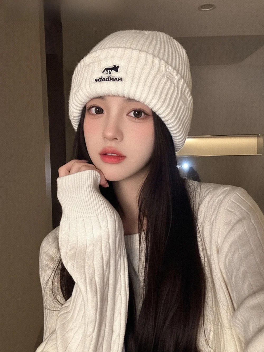 thickened-knitted-hat-monstar-embroidery-warm-cyclist-cap-winter-fashionable-overhead-trendy-woolen-hat-for-young-women