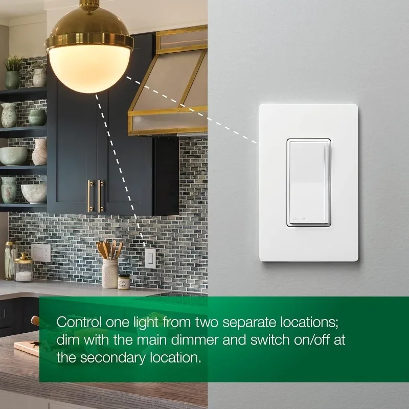 Lutron Sunnata Touch Dimmer Switch with LED+ Advanced Technology | for LED and Incandescent, 3 Way/Multi Location