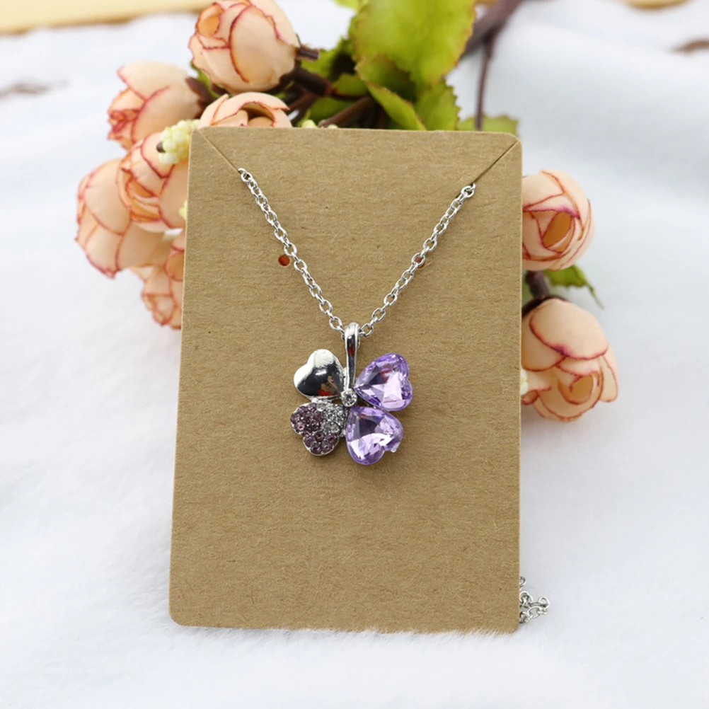 100 قطعة خمر كرافت ورقة القرط عرض بطاقات 6x9 سنتيمتر الرجعية قلادة حامل لتخزين المجوهرات القرط عرض بطاقات #2