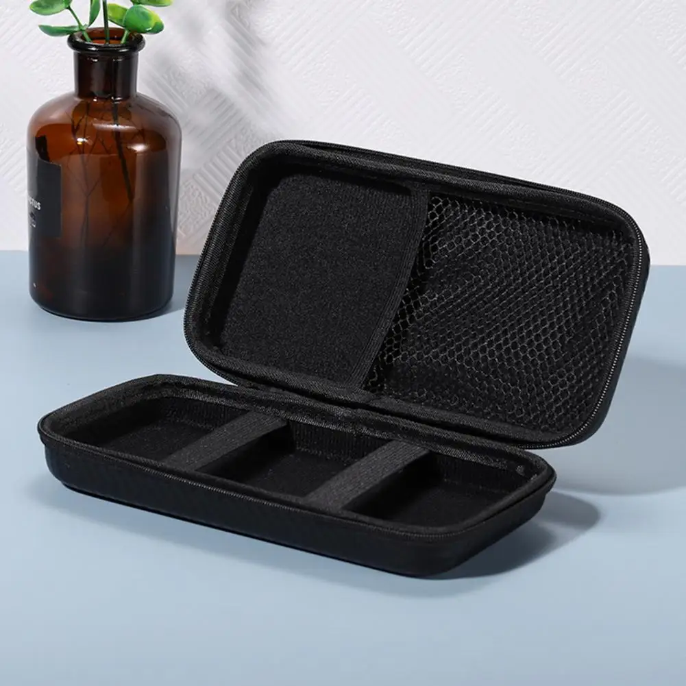 Practical Shock Absorption Mobile Hard Disk Drive Storage Case EVA Headphone Storage Bag Mesh Pocket Office Supply