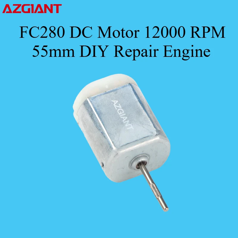 

2PCS FC280 DC Motor 12000 RPM 55mm DIY Repair Engine For Car Replacement Power OEM Accesseries Forward Rotation Toy High Quality