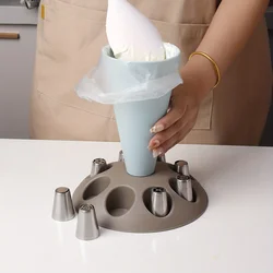 Pastry Bag Stand Accessories Baking Tool Display Trays Cookie Decorating Cupcake Nozzle Cake Decorating Tool Frosting Bag Holder
