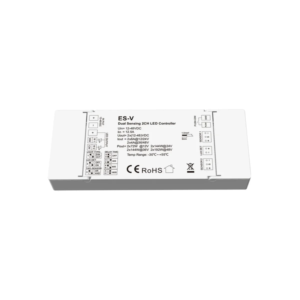 SKYDANCE ES-V Dual Sensing 2CH LED Controller: La Solución Definitiva para Iluminación Inteligente en Escaleras y Espacios Interiores