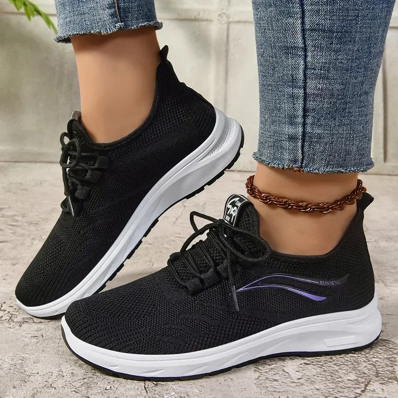 

2025 women's casual sports shoes, comfortable and breathable thick soled shoes fashionable women's multifunctional lace up shoes