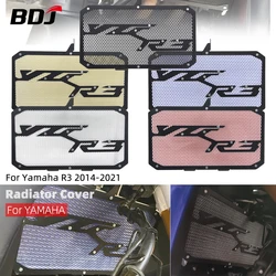 BDJ Radiator Cover R3 2021 YZFR3 Motorcycle Radiator Tank Grille Guard Protector Protection CNC For Yamaha YZF-R3 YZF 2015-2021