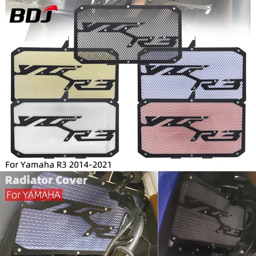 Cubierta de radiador BDJ R3 2021 YZFR3, Protector de rejilla de tanque de radiador de motocicleta, protección CNC para Yamaha YZF-R3 YZF 2015-2021