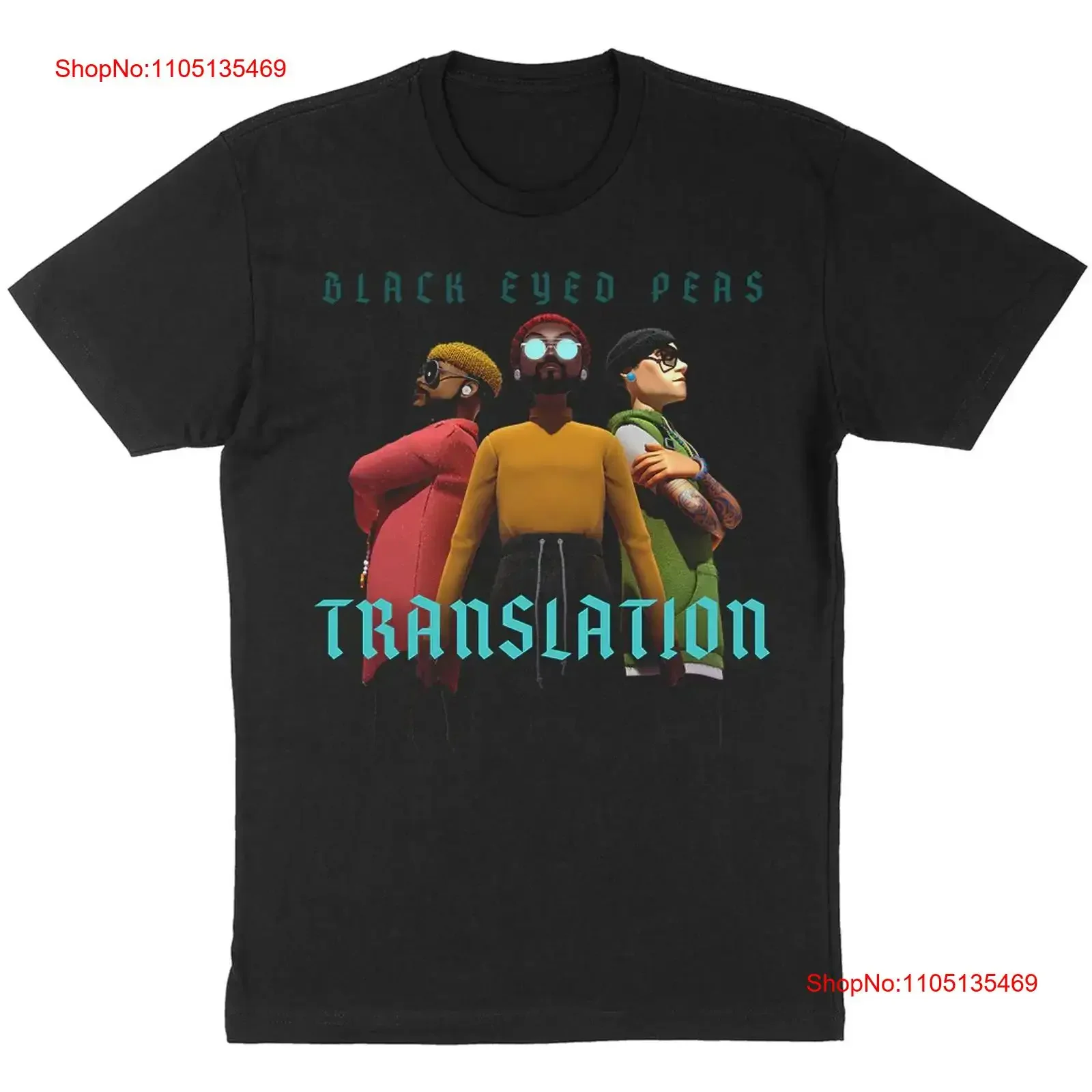 Black Eyed Peas Translation T Shirt Fan FL0616 vintage Washed Versatile Casual Stylish Unisex Soft streetwear