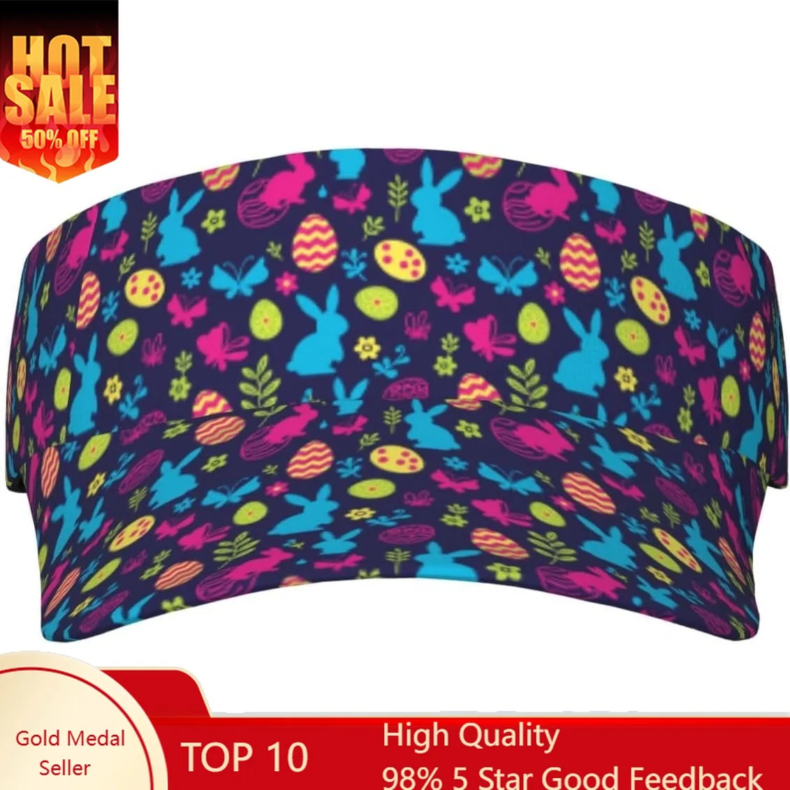 

Easter Visor Hat for Women Men, Fashion Sun Visor with Adjustable Strap, Lightweight Spring Holiday Cap