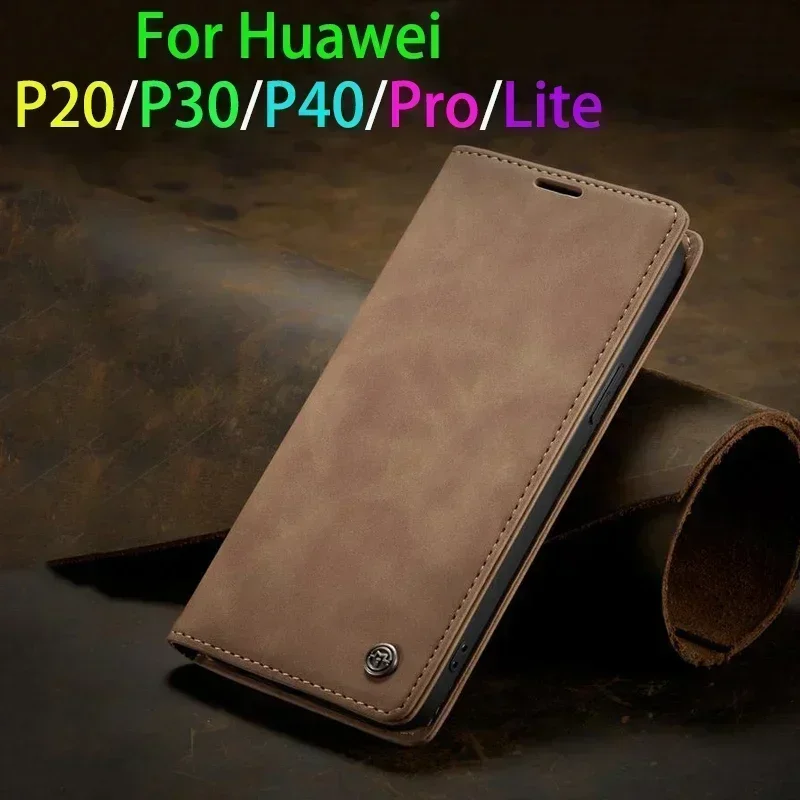 

Luxury Magnetic Flip Silicone Case Nova 7i 6se 3E Leather Wallet Phone Cover For Huawei P20 P30 P40 Lite P50 Pro Mate 30 Smart