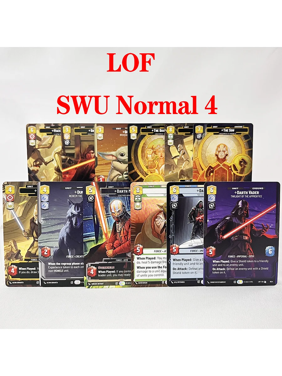 Cartes proxy Star Wars édition collector carte de collection SWUDB Star Wars illimité normale 4 cartes carte de personnages