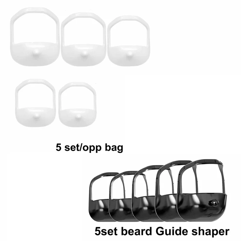 【Berserk】Шаблон для бритья Шаблон для укладки бороды 5 шт. Принадлежности для обрезки Французская борода Уход за бородой Белый