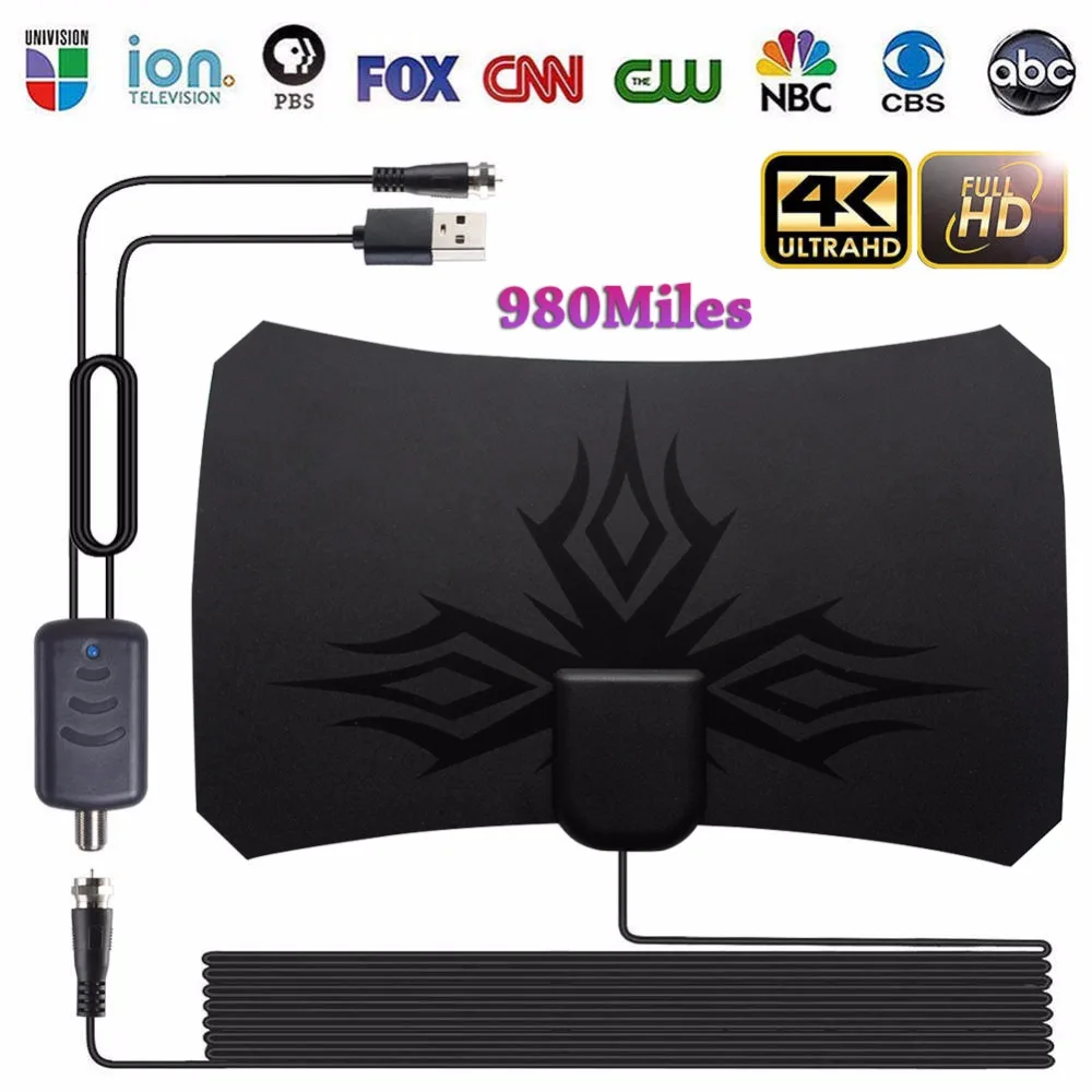 2025 ATSC 4K 1080P HDTV Antenna DVB T2 Flame Design Digital TV Antenna Enhanced Signal Reception