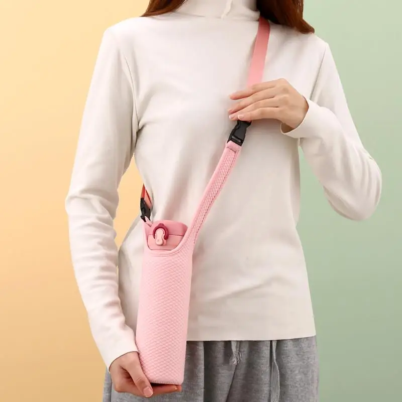 Portable Glass Cup Cover Protective Shockproof Anti-Scalding Baby Bag Long Handheld Anti-Fall Protection Case for Water Bottles