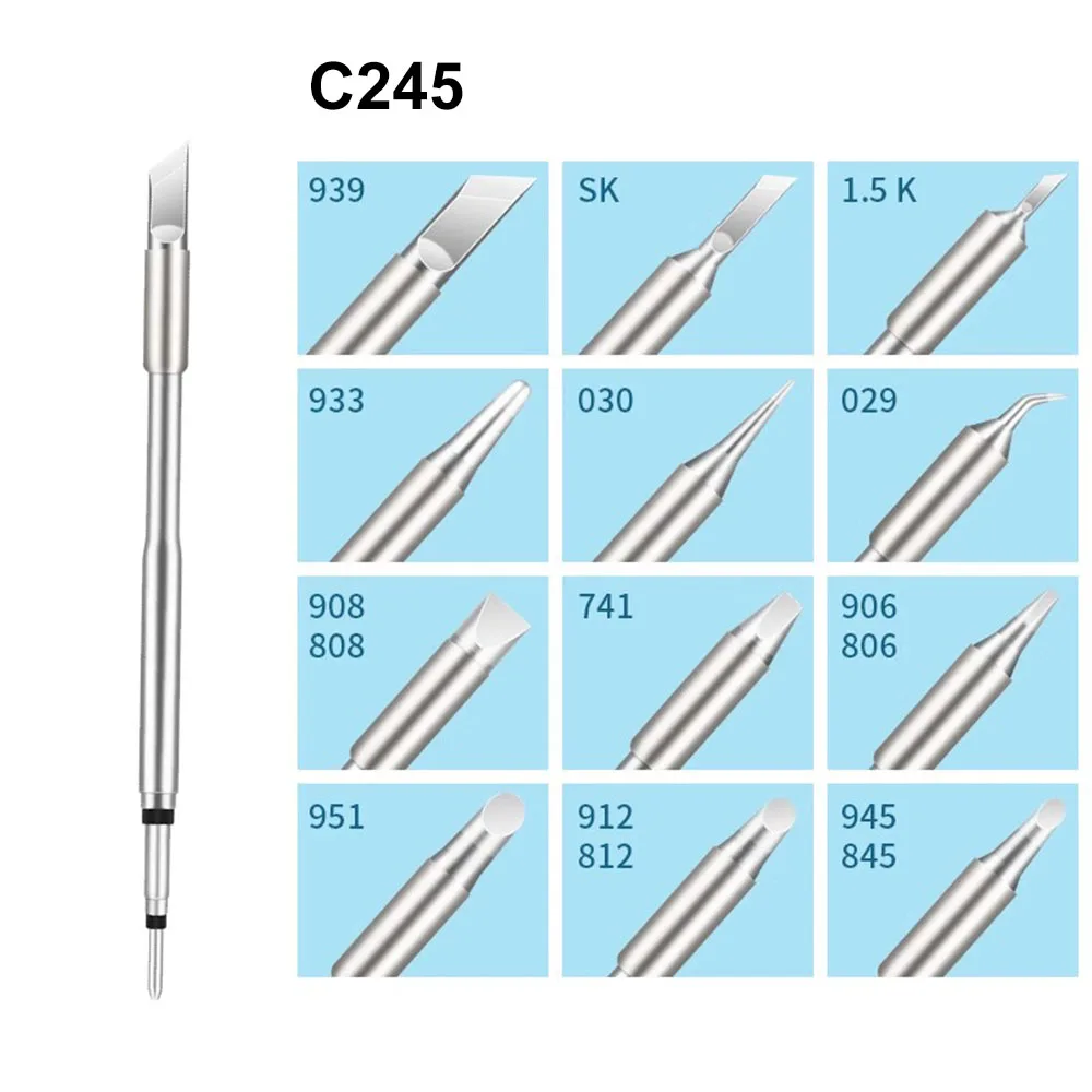 C245 Soldering Iron Tip C245 803/931/908/785/966/762/911/741 Welding Tip For T245 Solder Handle