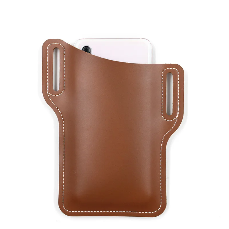 Männer Telefon Fall Holster Handy Schleife Holster Gürtel Taille Tasche Requisiten Leder Geldbörse Telefon Brieftasche Lauf Beutel Reise Camping Taschen – Detail 7