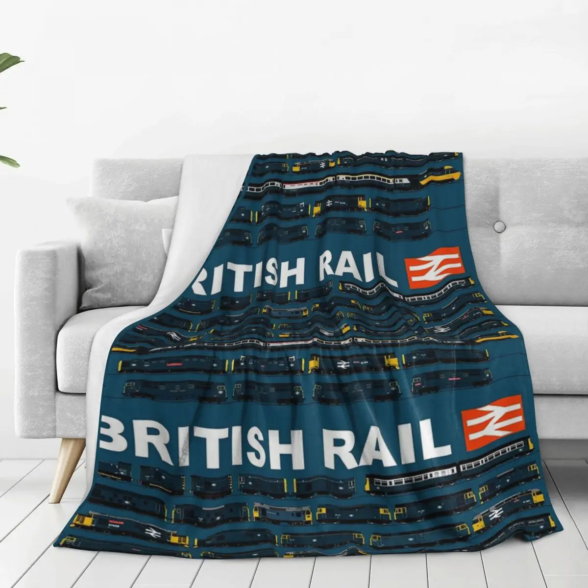 British Rail Trains Blanket Flannel Breathable Throw Blankets Sofa Throw Blanket For Home Bedroom Office Throws Bedspread Quilt