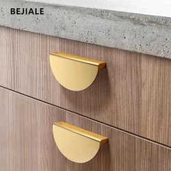 Cabinet Door Semicircle Handle Split Cabinet Shoe Cabinet Door Handle Aluminum Alloy Exposed Gold Round Furniture Door Handle