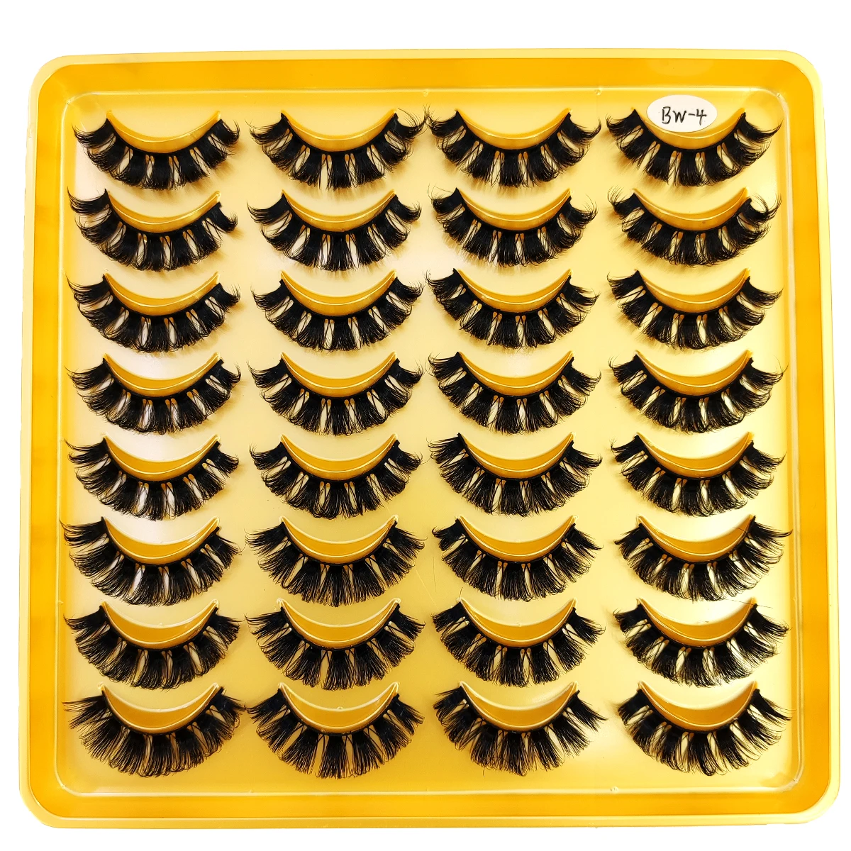 Novo 16 pares de cílios listrados russos naturais fofos de vison artificial 3d cílios postiços grossos e dramáticos