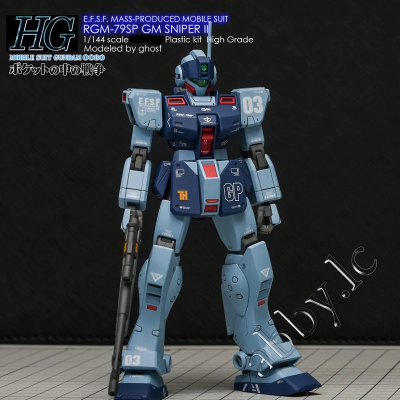 for HG 1/144 RGM-79SP GM Sniper II 2 High Grade UC Mobile Suit 0080 War in the Pocket WaterSlide UV Light Reactive Decal Sticker