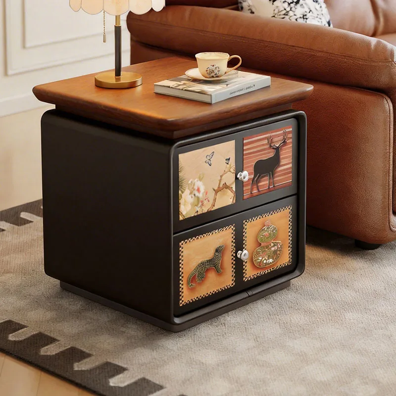 Wood Modern Bedside Table Bedroom Organizer Storage Luxury Drawers Cabinets Mobile Nightstand Coffee Muebles Trendy Furniture